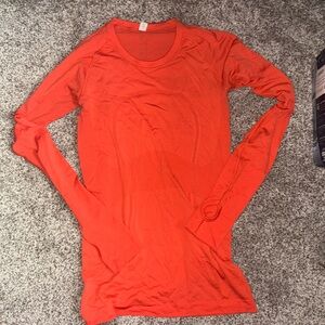 Orange lululemon long sleeve